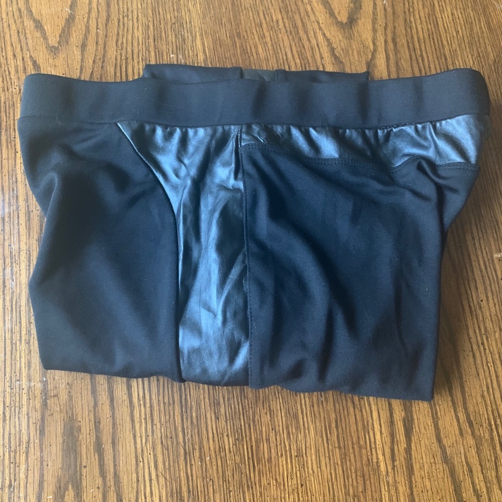 NWOT. Jeans cotton with leather mix.